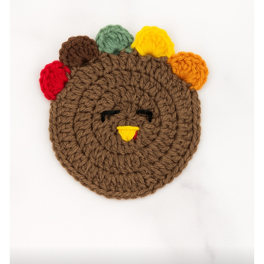 Handmade Crochet Turkey Coaster